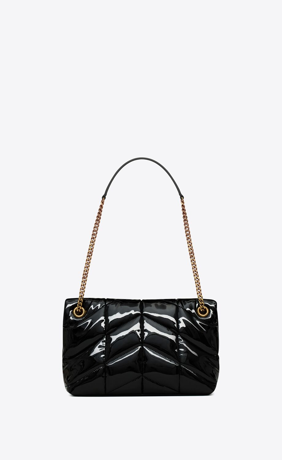 PUFFER SMALL CHAIN BAG IN QUILTED VINYLE